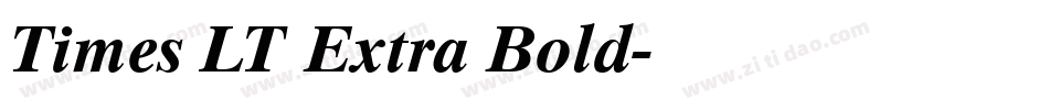 Times LT Extra Bold字体转换
